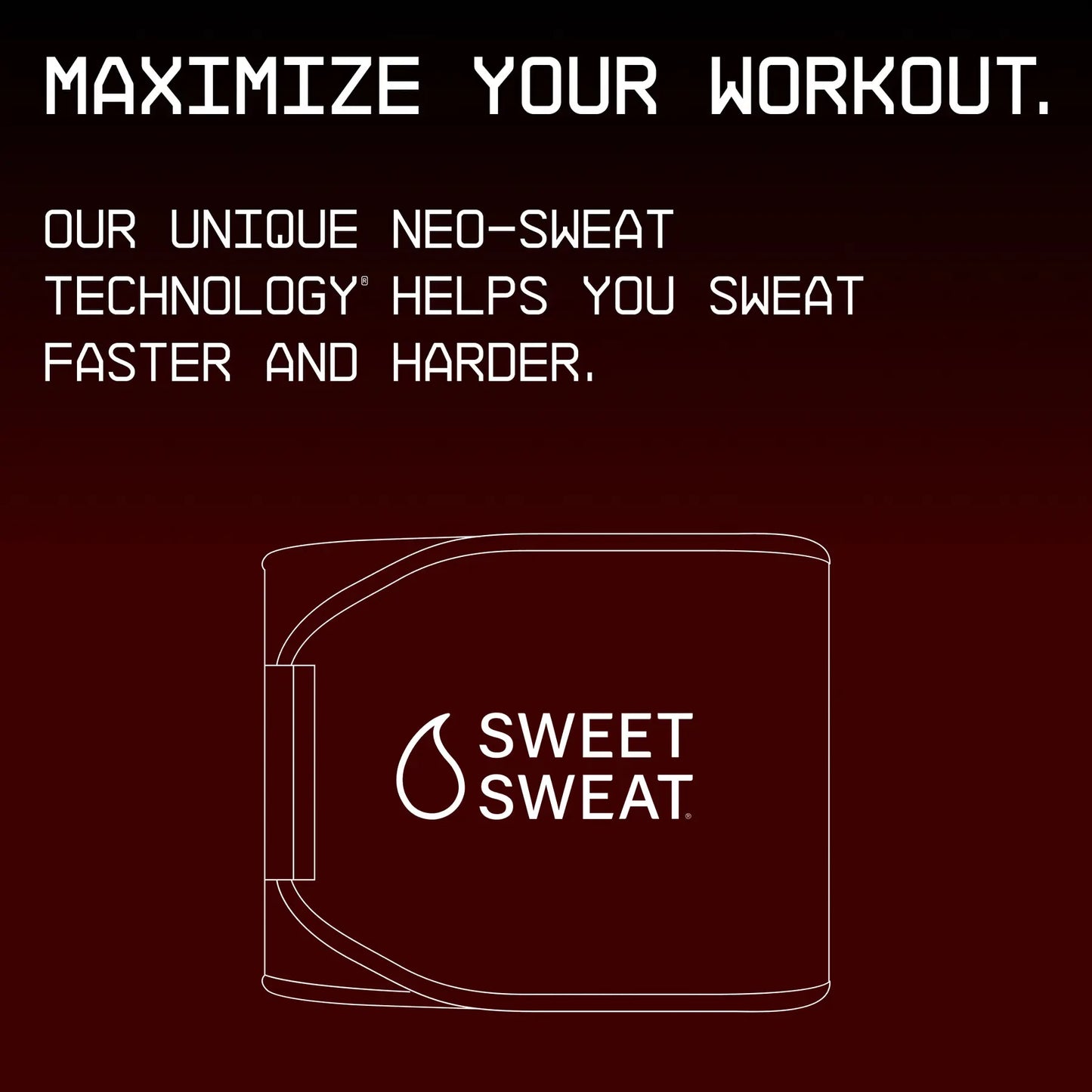Sweet Sweat Ab Trainer for Women and Men - Sweat Band Waist Trainer Belt for High Intensity Training and Gym Workouts, 5 Adjustable Sizes - Black/Pink