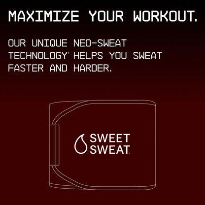 Sweet Sweat Ab Trainer for Women and Men - Sweat Band Waist Trainer Belt for High Intensity Training and Gym Workouts, 5 Adjustable Sizes - Black/Pink